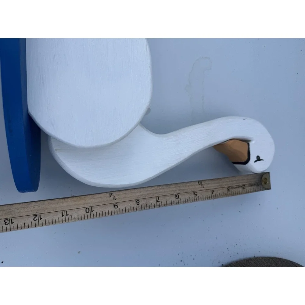 VTG Wooden Swan Planter Cottage‎ Core Country Theme